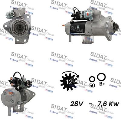 Sidat S24DR0097A2 - Стартер autocars.com.ua