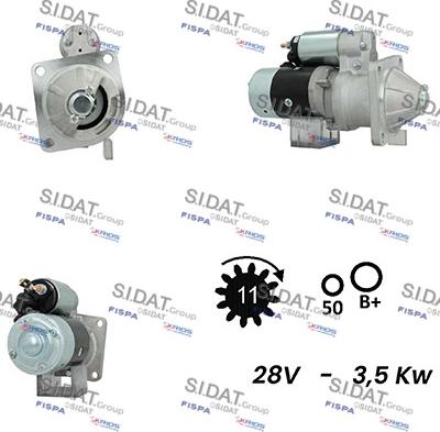 Sidat S24HT0139A2 - Стартер autocars.com.ua