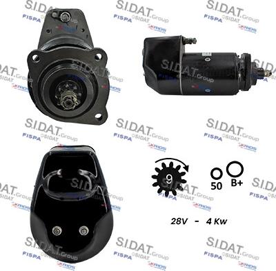 Sidat S24LU0161 - Стартер autocars.com.ua