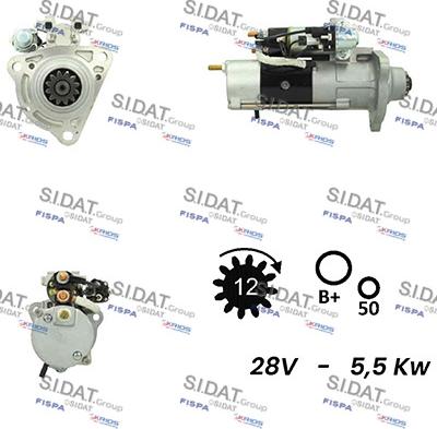 Sidat S24MH0026 - Стартер autocars.com.ua