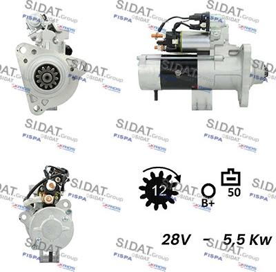 Sidat S24MH0073A2 - Стартер avtokuzovplus.com.ua