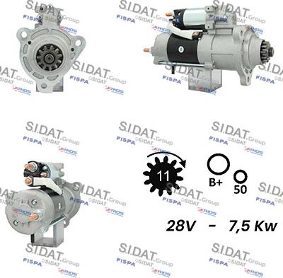 Sidat S24MH0083A2 - Стартер autocars.com.ua