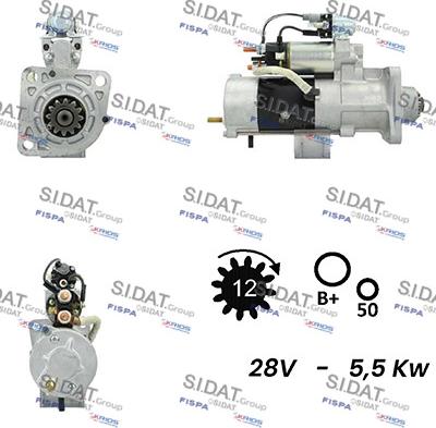 Sidat S24MH0086A2 - Стартер avtokuzovplus.com.ua