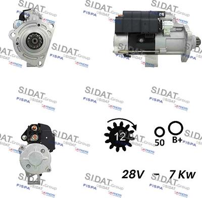 Sidat S24MH0125A2 - Стартер autocars.com.ua