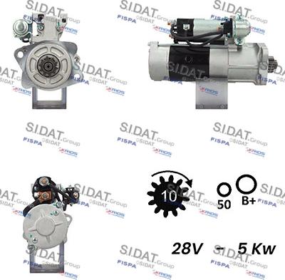 Sidat S24MH0132A2 - Стартер autocars.com.ua