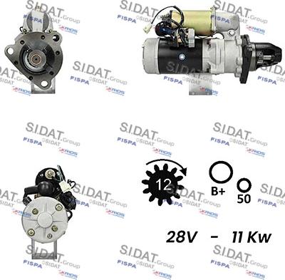 Sidat S24NK0012A2 - Стартер autocars.com.ua