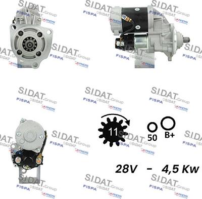 Sidat S24NK0029A2 - Стартер autocars.com.ua