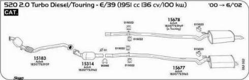 Sigam 015022 - Кронштейн, система випуску ОГ autocars.com.ua