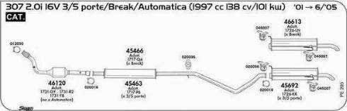 Sigam 020036 - Кронштейн, система випуску ОГ autocars.com.ua