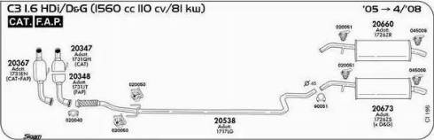 Sigam 020051 - Кронштейн, система випуску ОГ autocars.com.ua