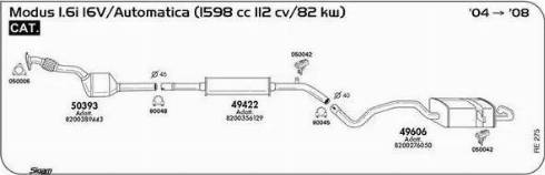 Sigam 050042 - Кронштейн, система випуску ОГ autocars.com.ua