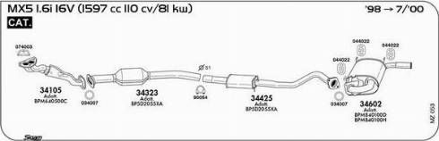 Sigam 074003 - Прокладка, труба вихлопного газу autocars.com.ua