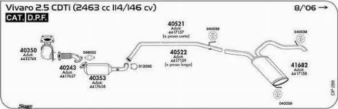 Sigam 40243 - Труба вихлопного газу autocars.com.ua