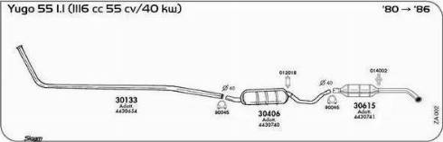 Sigam 014002 - Кронштейн, система випуску ОГ autocars.com.ua