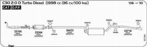 Sigam 025040 - Кронштейн, система випуску ОГ autocars.com.ua