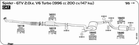 Sigam AR029 - Система випуску ОГ autocars.com.ua