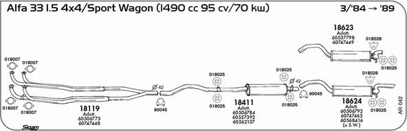 Sigam AR042 - Система випуску ОГ autocars.com.ua