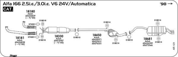 Sigam AR121 - Система випуску ОГ autocars.com.ua