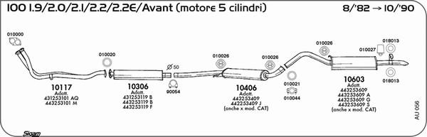Sigam AU056 - Система випуску ОГ autocars.com.ua