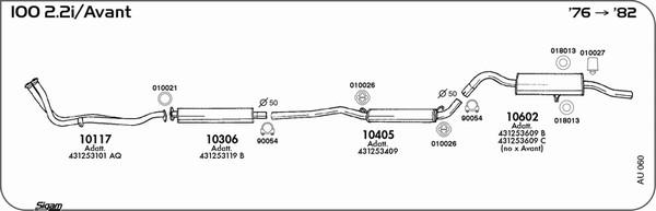 Sigam AU060 - Система випуску ОГ autocars.com.ua