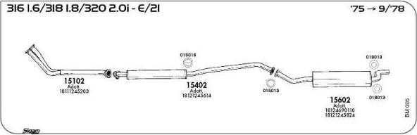 Sigam BM005 - Система випуску ОГ autocars.com.ua