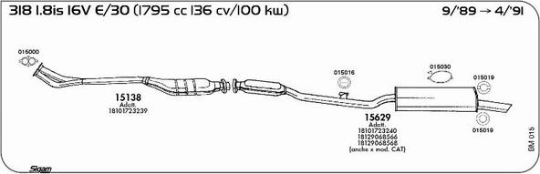 Sigam BM015 - Система випуску ОГ autocars.com.ua