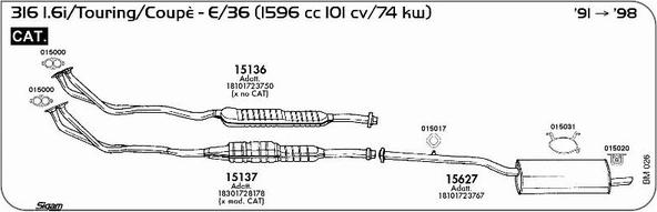 Sigam BM026 - Система випуску ОГ autocars.com.ua