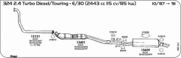 Sigam BM037 - Система випуску ОГ autocars.com.ua