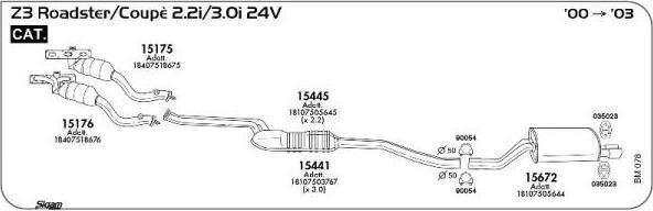 Sigam BM078 - Система випуску ОГ autocars.com.ua