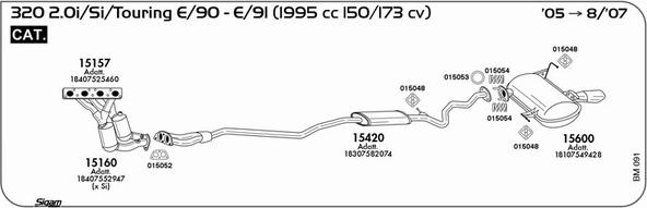 Sigam BM091 - Система випуску ОГ autocars.com.ua