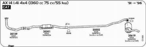 Sigam 010044 - З'єднувальні елементи, система випуску autocars.com.ua