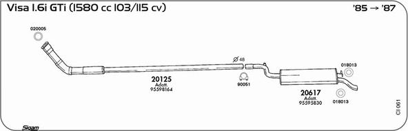 Sigam CI061 - Система випуску ОГ autocars.com.ua