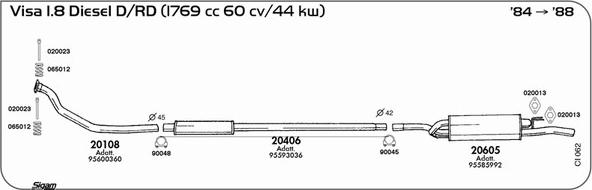 Sigam CI062 - Система випуску ОГ autocars.com.ua