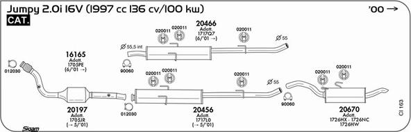 Sigam CI163 - Система випуску ОГ autocars.com.ua