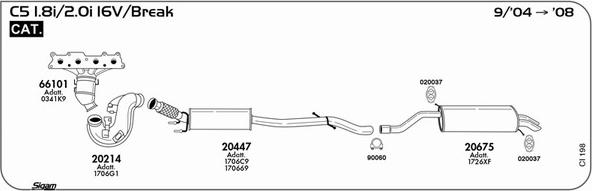 Sigam CI198 - Система випуску ОГ autocars.com.ua