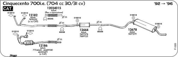 Sigam FI020 - Система випуску ОГ autocars.com.ua