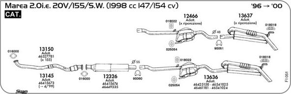Sigam FI051 - Система випуску ОГ autocars.com.ua