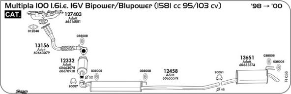 Sigam FI056 - Система випуску ОГ autocars.com.ua