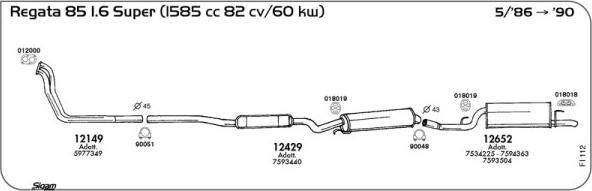 Sigam FI112 - Система випуску ОГ autocars.com.ua