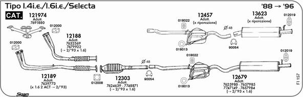 Sigam FI157 - Система випуску ОГ autocars.com.ua