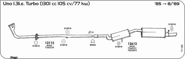 Sigam FI193 - Система випуску ОГ autocars.com.ua