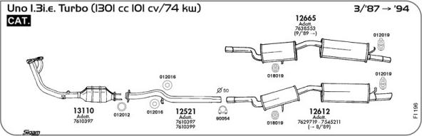 Sigam FI196 - Система випуску ОГ autocars.com.ua