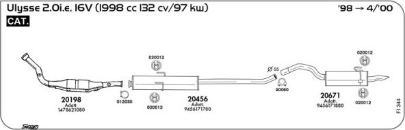 Sigam FI344 - Система випуску ОГ autocars.com.ua