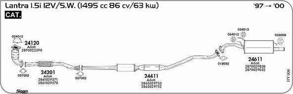 Sigam HY006 - Система випуску ОГ autocars.com.ua