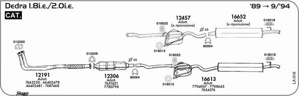 Sigam LA016 - Система випуску ОГ autocars.com.ua