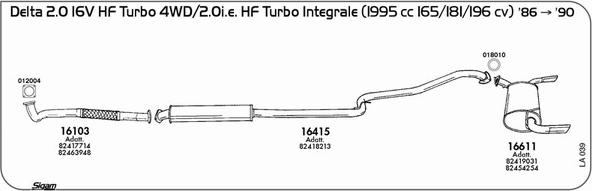 Sigam LA039 - Система випуску ОГ autocars.com.ua