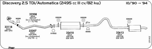 Sigam LR012 - Система випуску ОГ autocars.com.ua