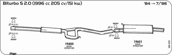 Sigam MA002 - Система випуску ОГ autocars.com.ua