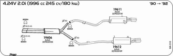 Sigam MA010 - Система випуску ОГ autocars.com.ua