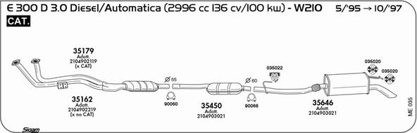 Sigam ME035 - Система випуску ОГ autocars.com.ua